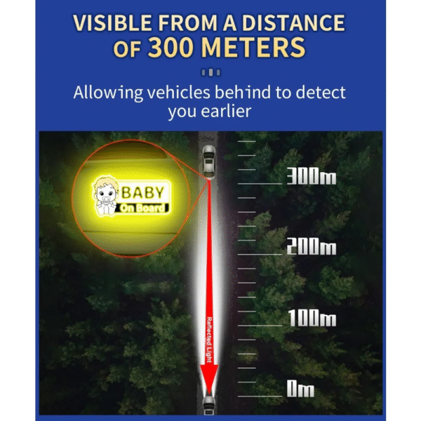 Reflective Stickers Baby on Board Waterproof Vinyl Decals Auto Bumper Trunk Body Vehicle Decoration - Image 10