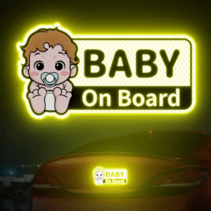 Reflective Stickers Baby on Board Waterproof Vinyl Decals Auto Bumper Trunk Body Vehicle Decoration
