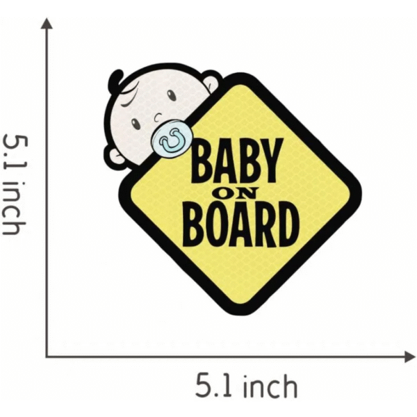 Reflective Stickers Baby on Board Waterproof Vinyl Decals Auto Bumper Trunk Body Vehicle Decoration - Image 6