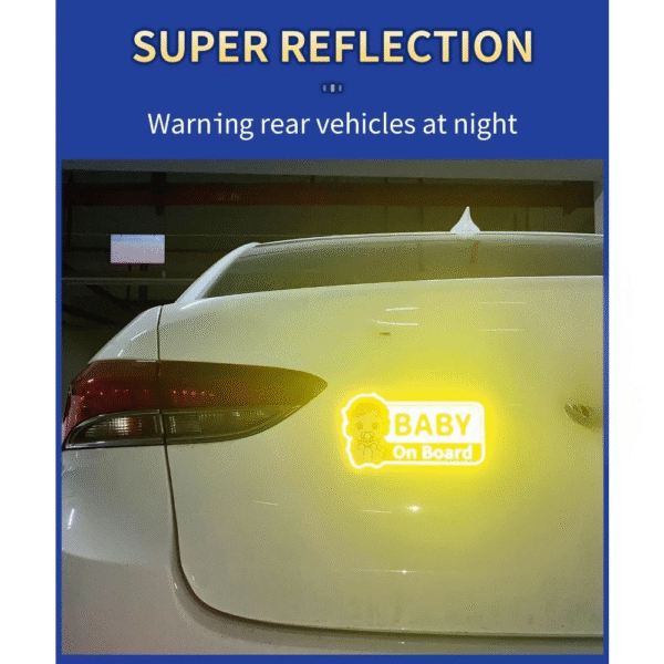 Reflective Stickers Baby on Board Waterproof Vinyl Decals Auto Bumper Trunk Body Vehicle Decoration - Image 11