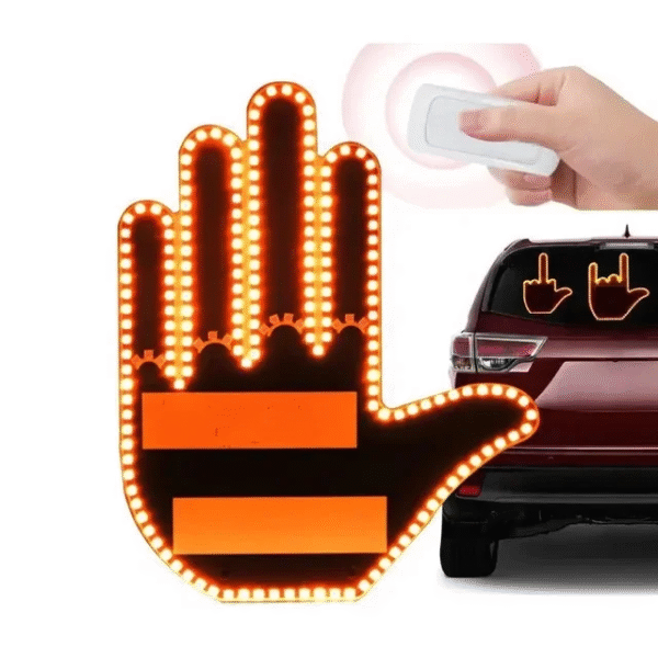 Car Expression LED Remote Control Gesture Lights – Road Rage Middle Finger & Palm Light Accessories - Image 7