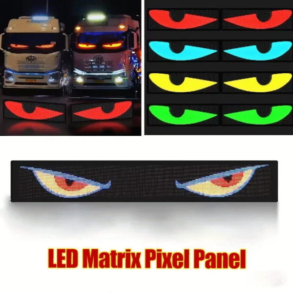 LED Matrix Panel for Trucks – DIY Programmable RGB Car Display with Bluetooth App Control & Scrolling Lights - Image 5