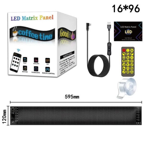 LED Matrix Panel for Trucks – DIY Programmable RGB Car Display with Bluetooth App Control & Scrolling Lights - Image 8