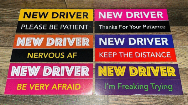 4PCS Cartoon Cat Student Driver Magnet – Cute Reflective Car Sticker for Safety & Visibility - Image 17