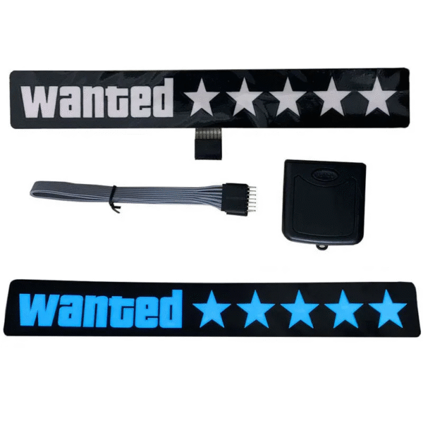 Lightup Car Stickers Wanted Car Window Sticker Electric LED Auto Moto Safety Signs Car Decals Sticker Fashion Windshield Decoration - Image 3
