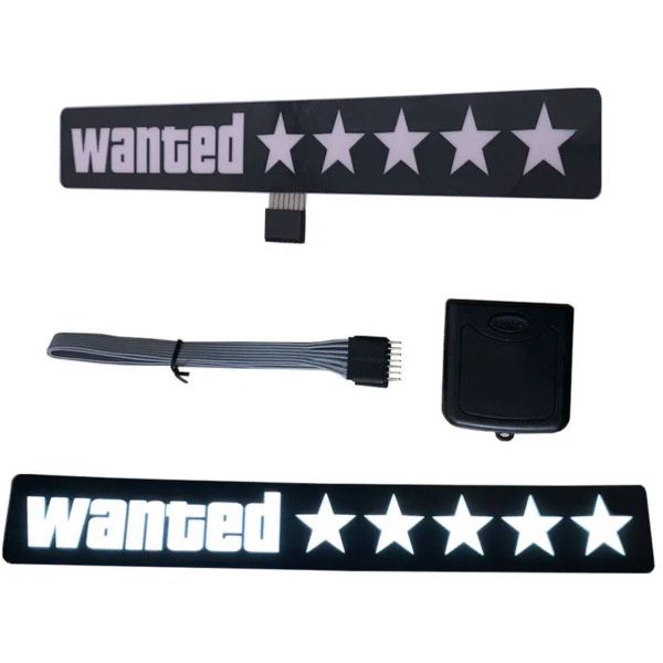 Lightup Car Stickers Wanted Car Window Sticker Electric LED Auto Moto Safety Signs Car Decals Sticker Fashion Windshield Decoration - Image 2