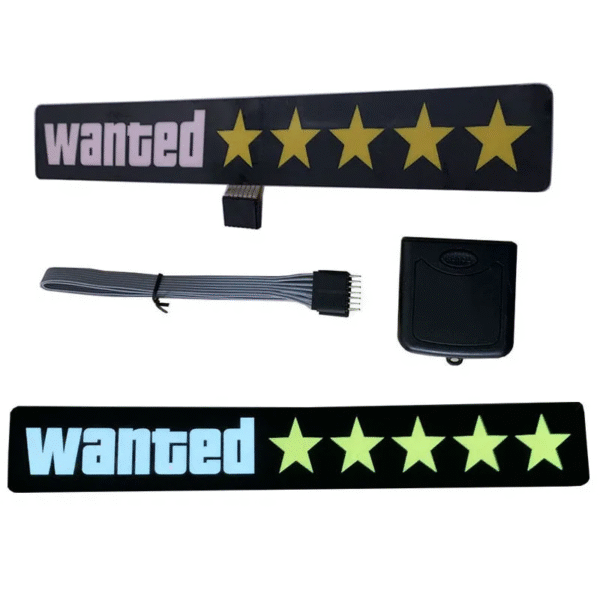 Lightup Car Stickers Wanted Car Window Sticker Electric LED Auto Moto Safety Signs Car Decals Sticker Fashion Windshield Decoration - Image 4