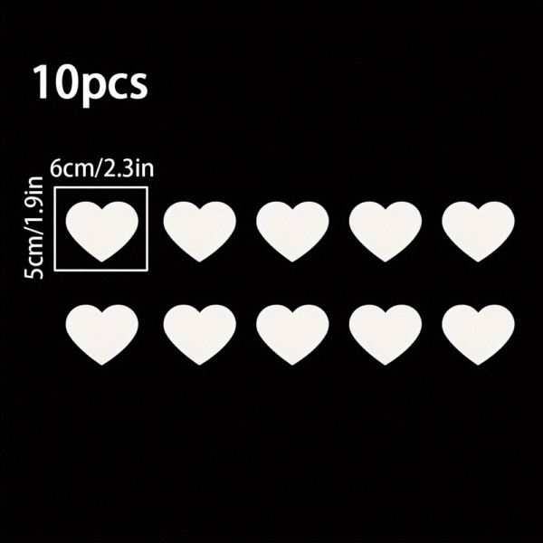 10PCS/Pack 5PCS/Pack Heart-Shaped Reflective Car Stickers – Waterproof Vinyl Decals for Auto Trunk, Vehicle Body, Night Safety & Decoration - Image 18