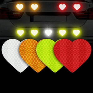 10PCS/Pack 5PCS/Pack Heart-Shaped Reflective Car Stickers – Waterproof Vinyl Decals for Auto Trunk, Vehicle Body, Night Safety & Decoration
