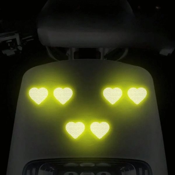 10PCS/Pack 5PCS/Pack Heart-Shaped Reflective Car Stickers – Waterproof Vinyl Decals for Auto Trunk, Vehicle Body, Night Safety & Decoration - Image 11