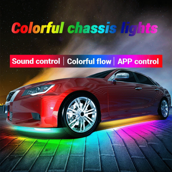 Flexible Car Underglow Kit Underbody Strip LED Neon Light Ambient Atmosphere Lamp APP Dream Color RGB Auto Decorative - Image 2