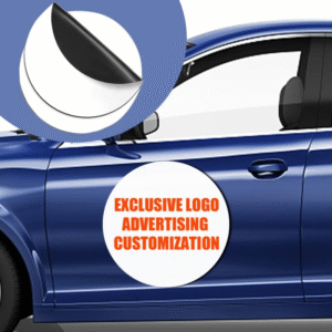 Custom Car Magnets – Personalized Waterproof Bumper Stickers for Business & Private Use | DIY Circular Body Text Decoration