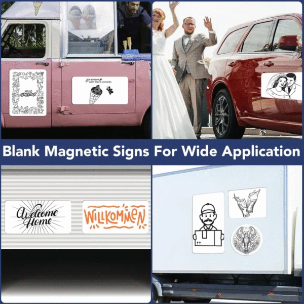 Custom Car Magnets – Personalized Waterproof Bumper Stickers for Business & Private Use | DIY Circular Body Text Decoration - Image 5